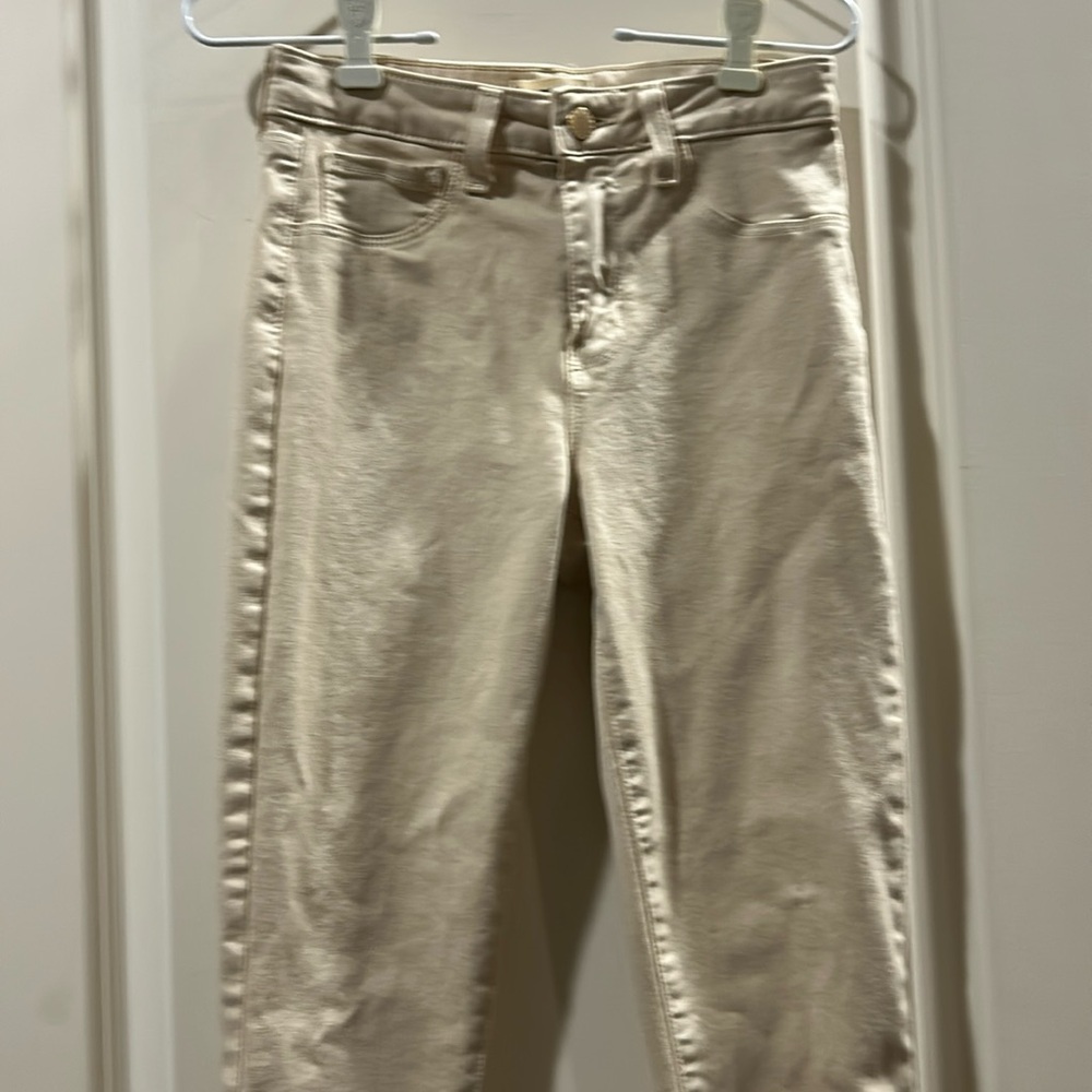 L’AGENCE High Rise Skinny Margot Jeans stretchy size 25 cream color
